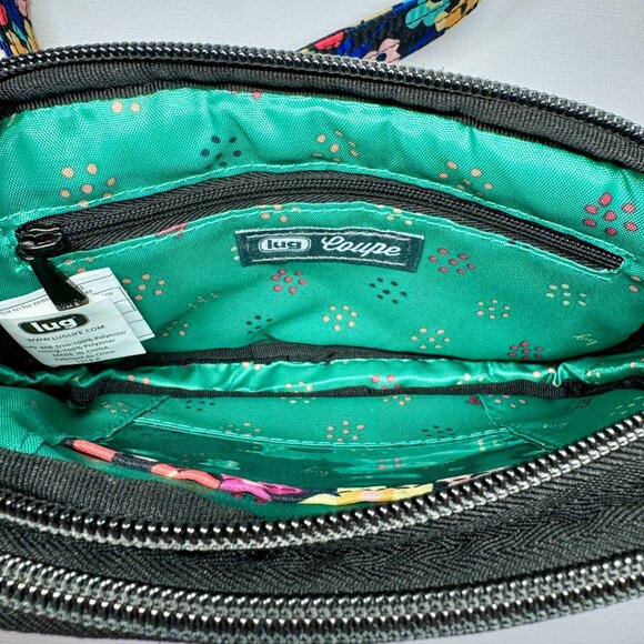 Lug Coupe Convertible Crossbody Waist Belt Bag Wildflower Black - Picture 9 of 14